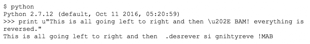 right-to-left-override unicode attacks