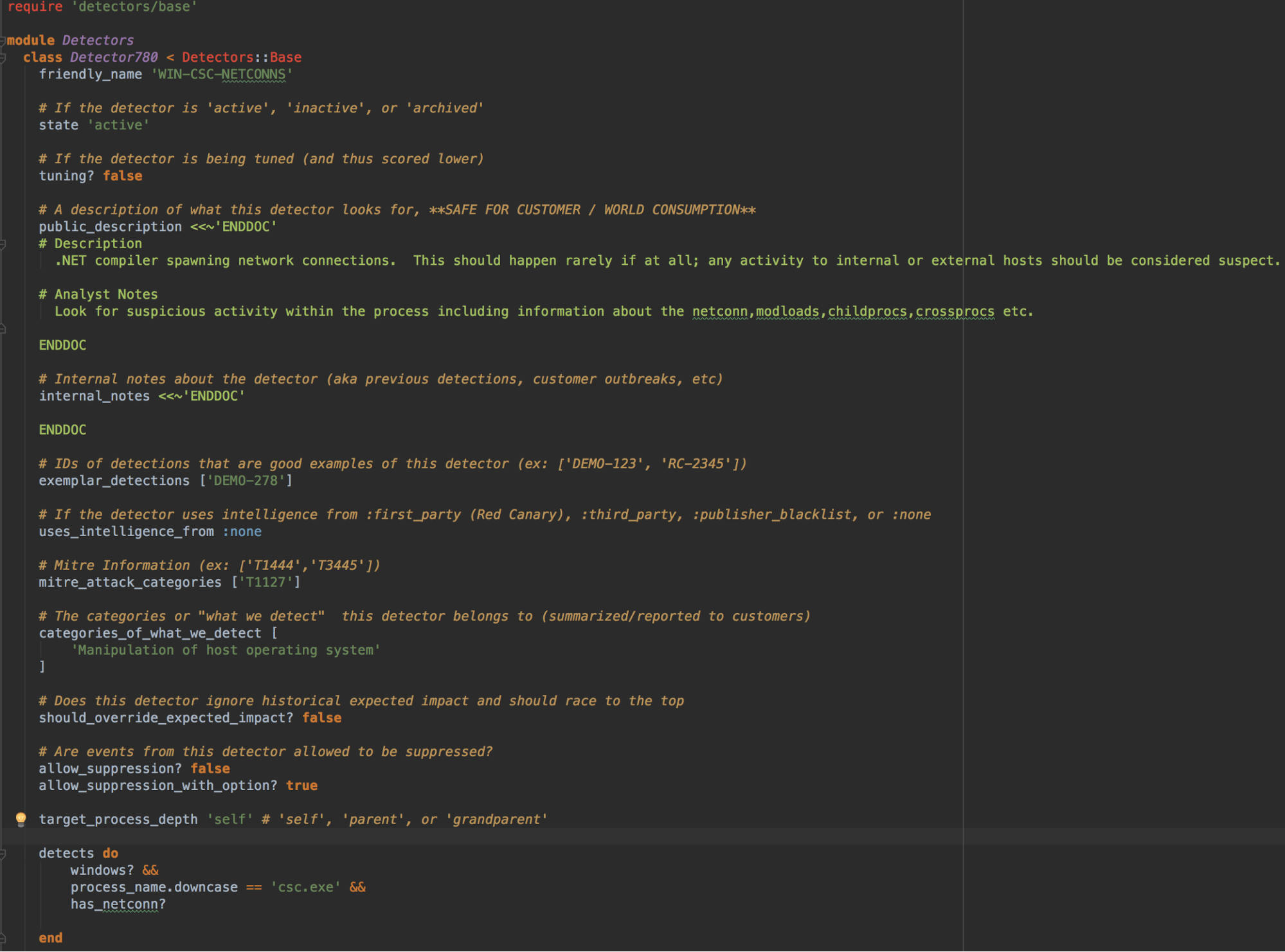 Mapping detectors to MITRE ATT&CK techniques