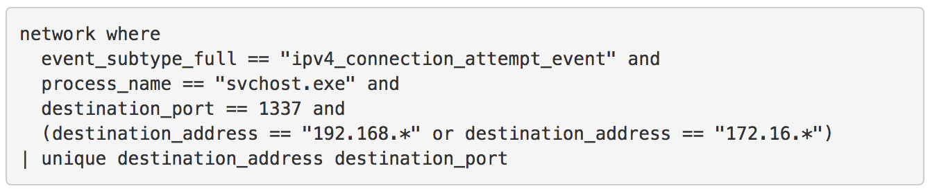 Red Canary and Endgame: Endgame’s Event Query Language